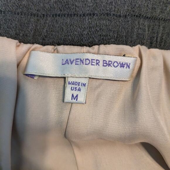 Lavender Brown 100% Rayon Charcoal Shorts Size M - Picture 5 of 6